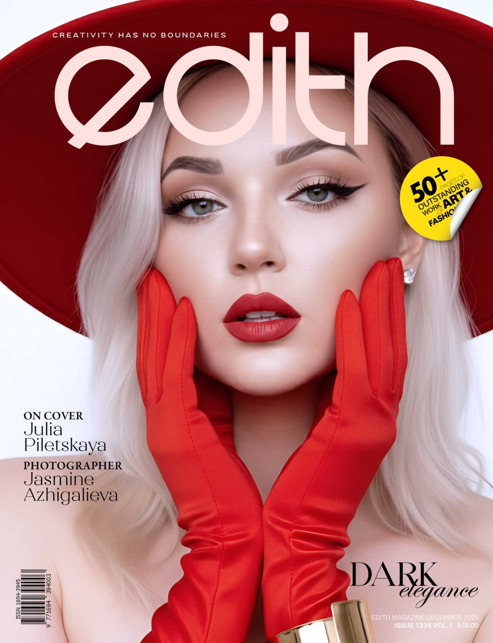 Edith Magazine Issue 1335 cover featuring Julia Piletskaya